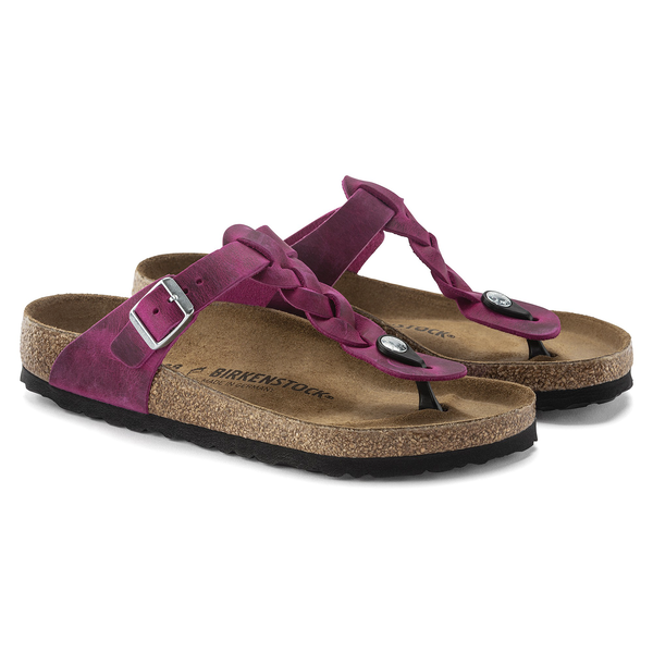 Birkenstock Gizeh Pleteni natikači v fuksija barvi 1023991