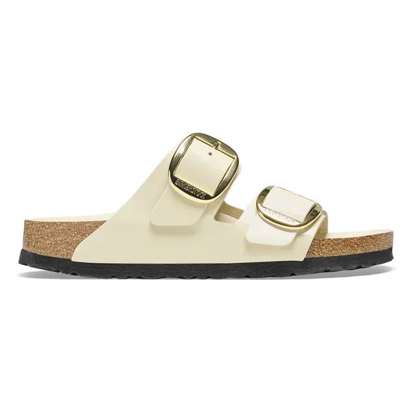 Birkenstock Arizona Big Buckle high shine ecru regular 1026173