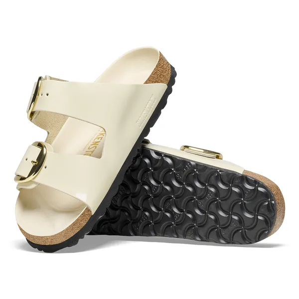 Birkenstock Arizona Big Buckle high shine ecru regular 1026173