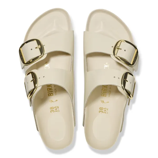 Birkenstock Arizona Big Buckle high shine ecru regular 1026173