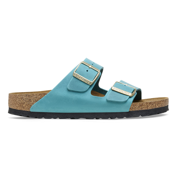 Birkenstock Arizona ženski natikač oljeno usnje v biscay bay barvi regular 1026590