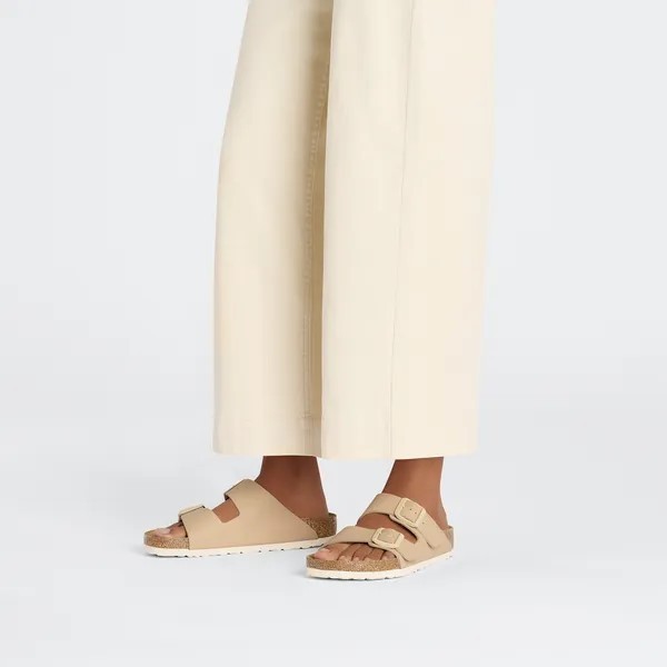 Birkenstock Arizona ženski natikač Birkoflor filc v novi bež barvi regular 1027721