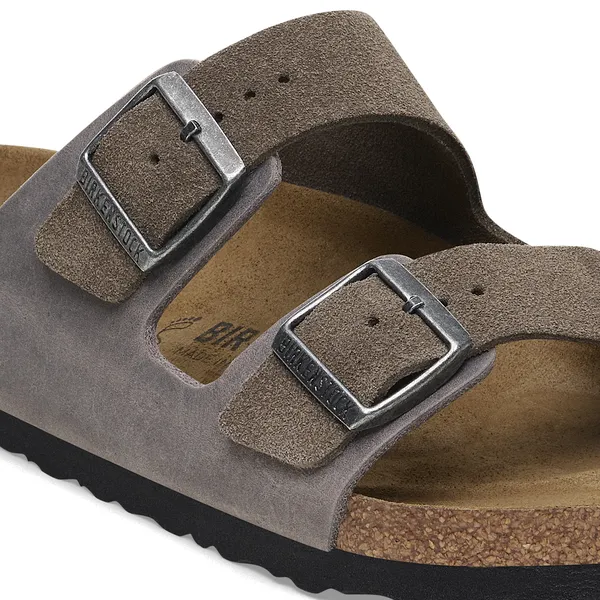 Birkenstock Arizona natikač regular oljeno usnju v kombinaciji z semiš usnjem 1029159