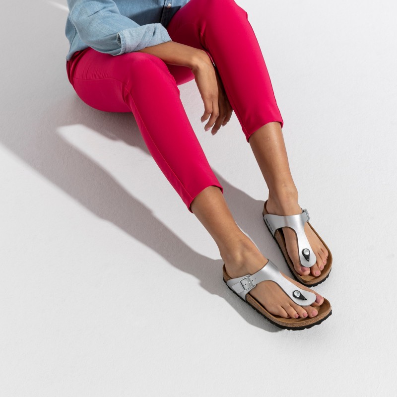 Birkenstock Gizeh ženski natikač srebrni 43851