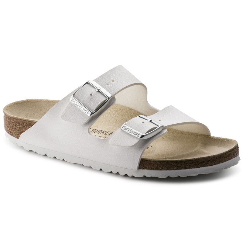 Birkenstock Arizona Birkoflor beli unisex natikači 51733 Ozko kopito