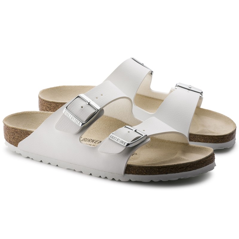 Birkenstock Arizona Birkoflor beli unisex natikači 51733 Ozko kopito