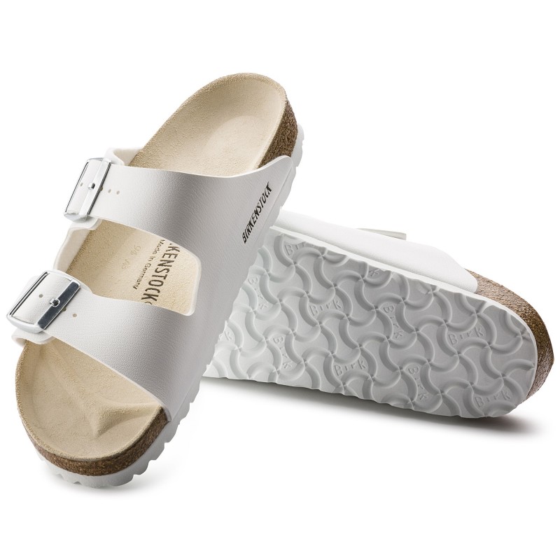 Birkenstock Arizona Birkoflor beli unisex natikači 51733 Ozko kopito