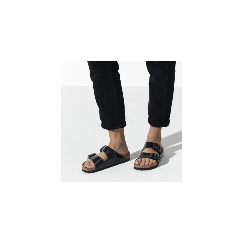 Birkenstock Arizona Birkoflor lak črni regular 1005291