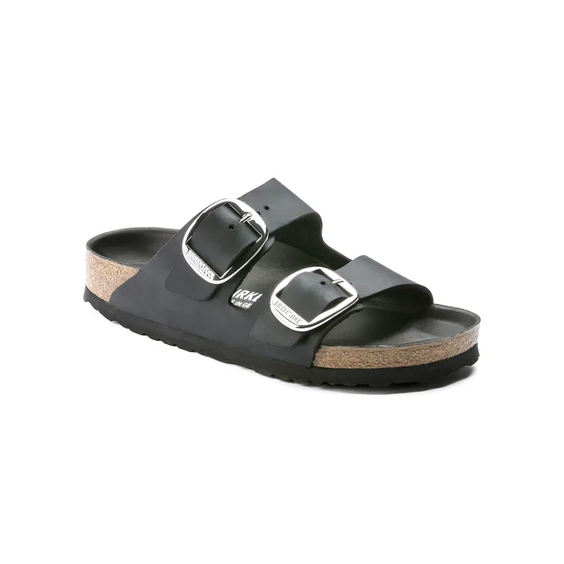 Birkenstock Arizona Big Buckle oljeno usnje črni regular 1011074
