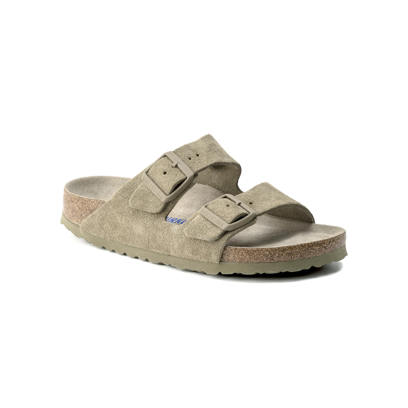 Birkenstock Arizona natikač semiš faded khaki mehak vložek regular 1019045