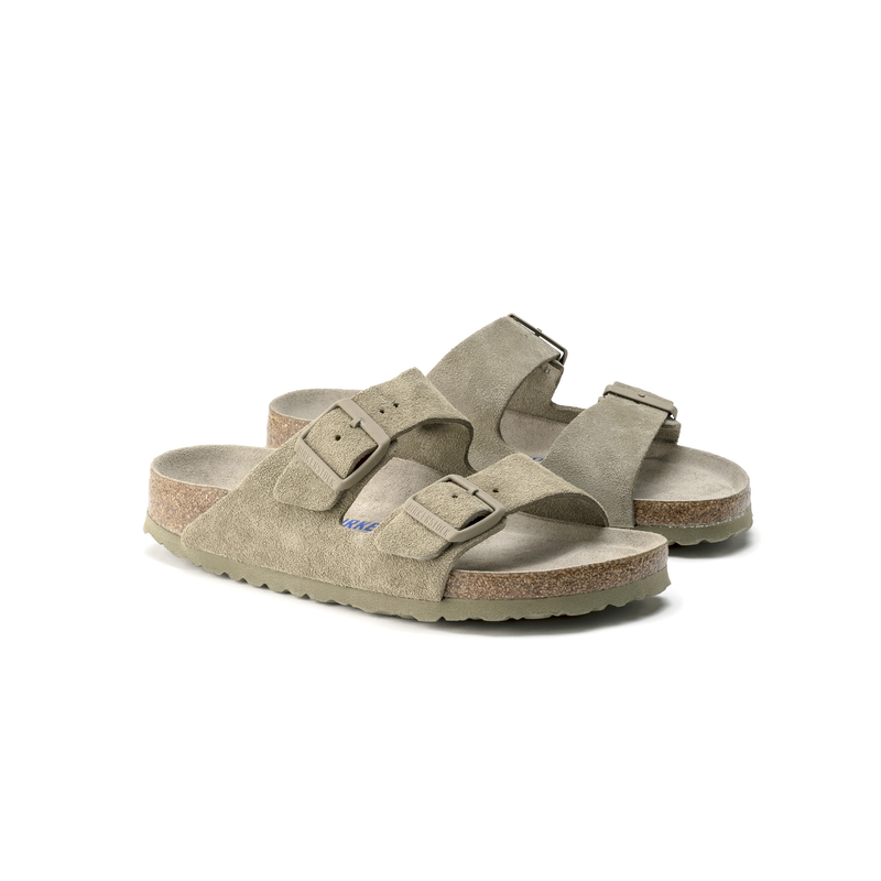 Birkenstock Arizona natikač semiš faded khaki mehak vložek regular 1019045