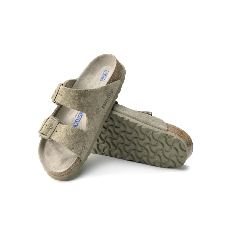 Birkenstock Arizona natikač semiš faded khaki mehak vložek regular 1019045