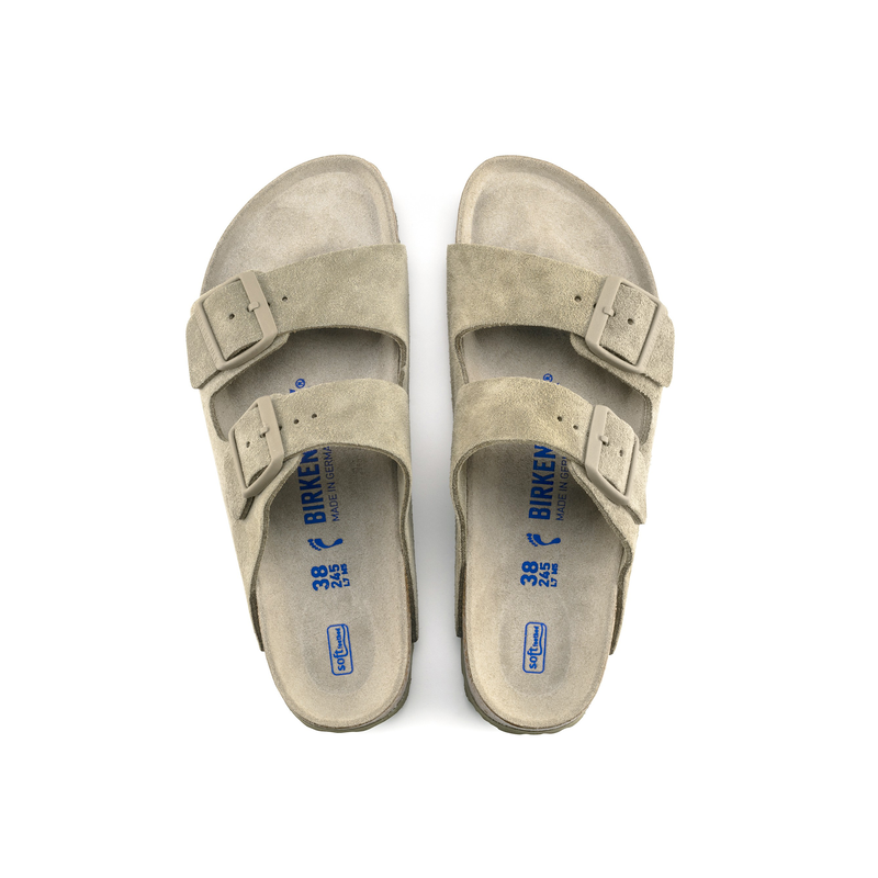 Birkenstock Arizona natikač semiš faded khaki mehak vložek regular 1019045