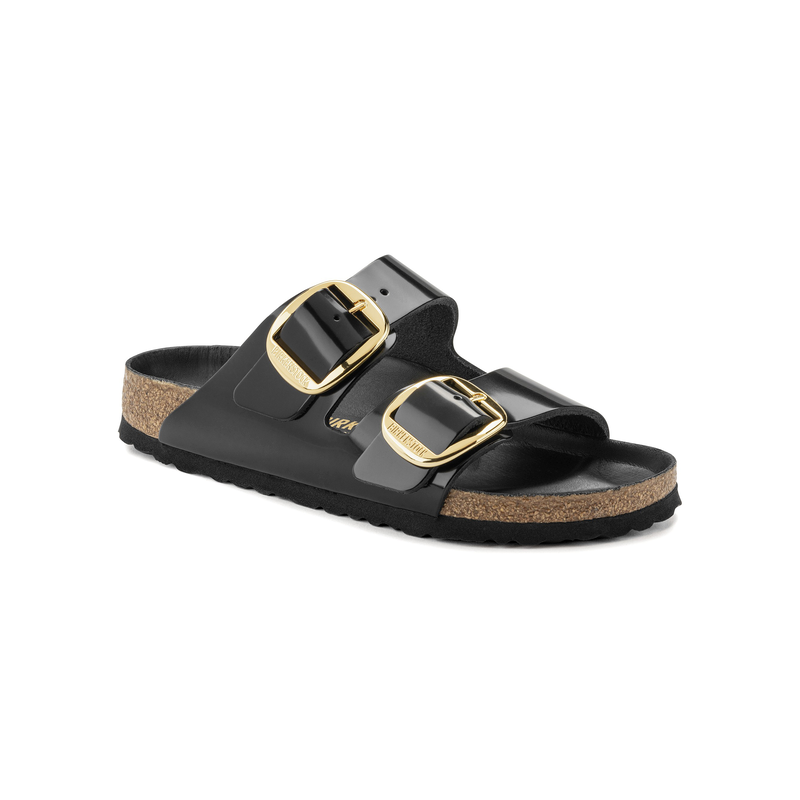 Birkenstock Arizona Big Buckle high shine črni regular 1021471