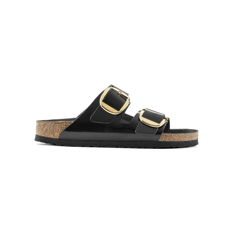 Birkenstock Arizona Big Buckle high shine črni regular 1021471