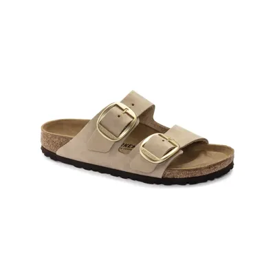 Birkenstock Arizona Big Buckle semiš usnje v bež barvi regular 1023957