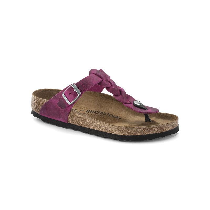 Birkenstock Gizeh Pleteni natikači v fuksija barvi 1023991