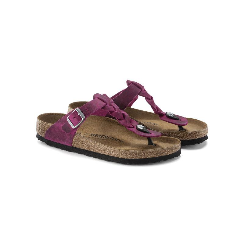 Birkenstock Gizeh Pleteni natikači v fuksija barvi 1023991