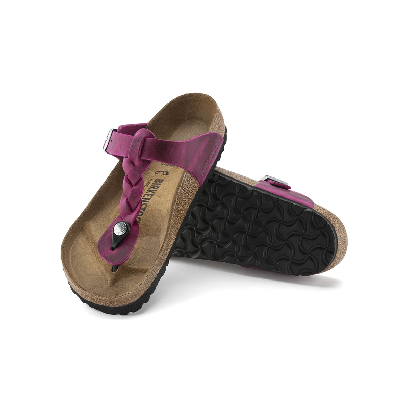 Birkenstock Gizeh Pleteni natikači v fuksija barvi 1023991