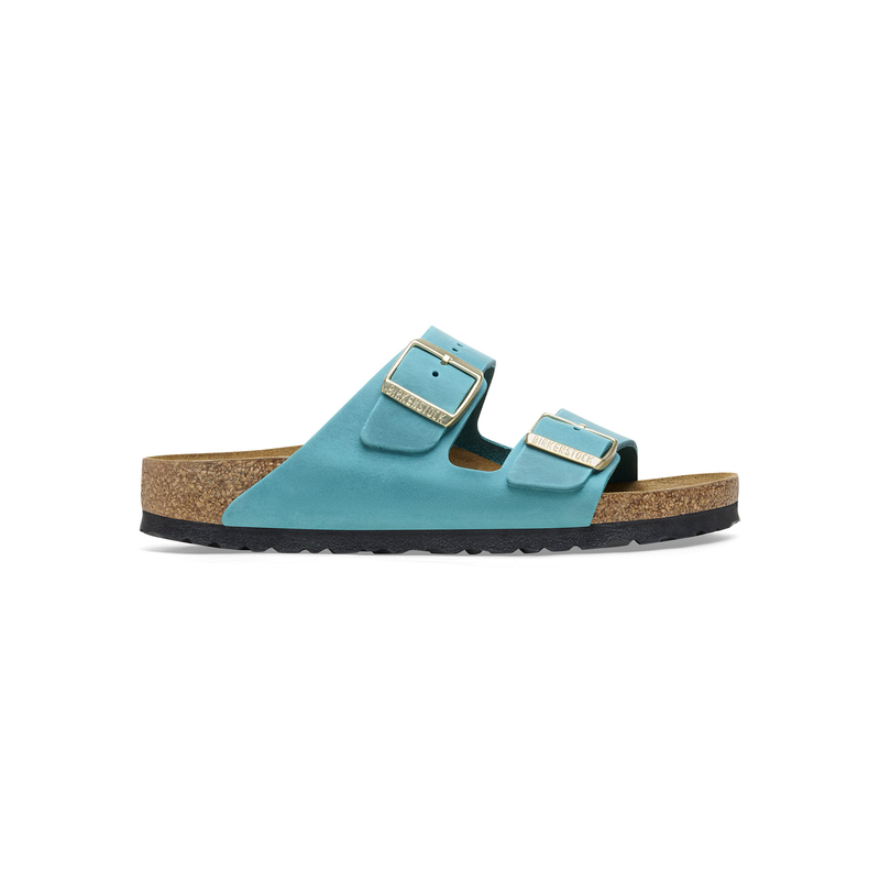 Birkenstock Arizona ženski natikač oljeno usnje v biscay bay barvi regular 1026590