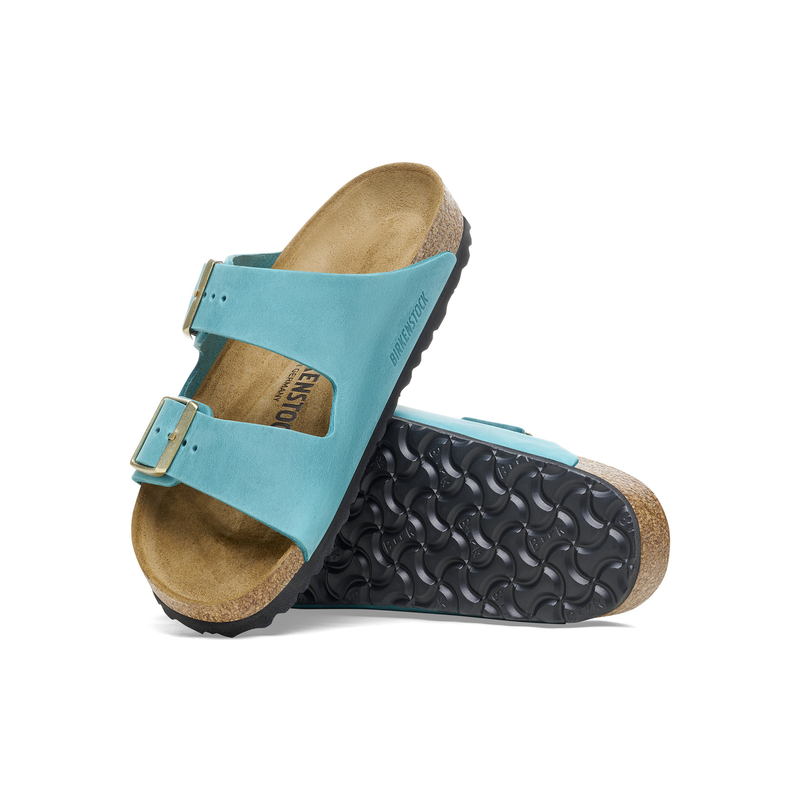 Birkenstock Arizona ženski natikač oljeno usnje v biscay bay barvi regular 1026590