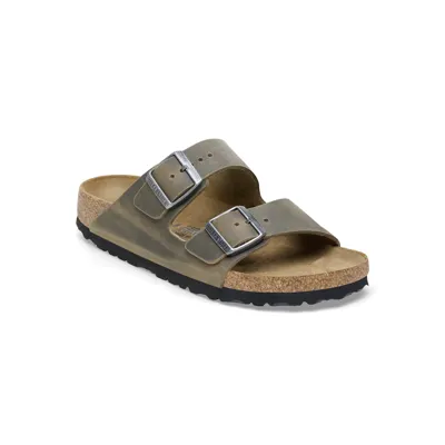 Birkenstock Arizona oljeno usnje faded khaki barva Regular 1027022